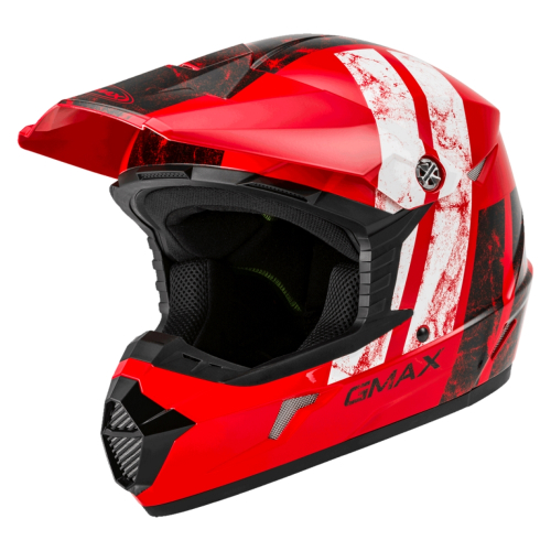G-Max - G-Max MX-46Y Dominant Youth Helmet - G3464752 - Red/Black/White - Large