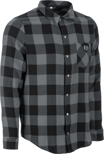 Fly Racing - Fly Racing Fly Tek Flannel - 354-6390M - Black/Gray - Medium