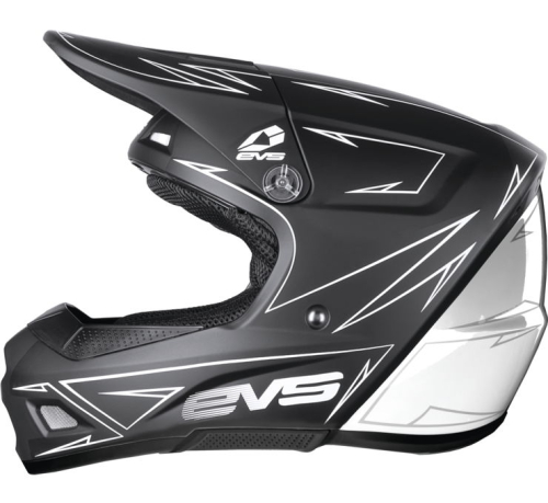 EVS - EVS T3 Pinner Youth Helmet - HE21T3P50-WH-L - Black/White - Large
