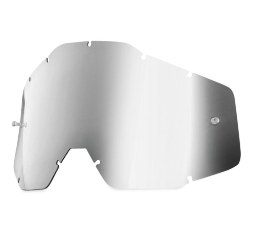 100% - 100% Replacement Lenses for Racecraft+/Racecraft/Accuri/Strata Goggles - Silver Mirror - 59006-00003