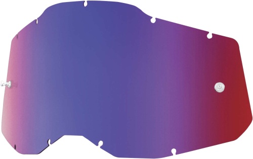 100% - 100% Lens for Racecraft 2/Accuri 2/Stratus 2 Goggles - Red/Blue Mirror - 51008-254-01