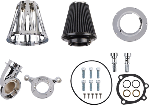 Arlen Ness - Arlen Ness Monster Sucker Air Cleaner Kit with Cover - CrossFire/Chrome - 600-090