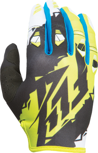 Fly Racing - Fly Racing Kinetic Gloves (2017) - 370-41512 - Lime/Blue - 12