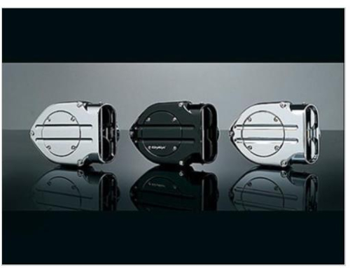 Kuryakyn - Kuryakyn Blood Groove Hypercharger - Black Body with Black Blood Groove Trap Door and Black Butterflies - 9988