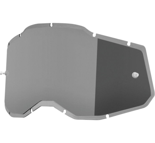 100% - 100% Replacement Injected Lenses for Adult Racecraft 2/Accuri 2/Stratus 2 Goggles - Silver Mirror - 59091-00002