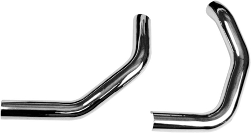 Paughco - Paughco Front/Rear Heat Shield Set for 1 3/4in. Side-By-Side Upsweep Fishtail Exhaust System - Chrome - 4194SBS