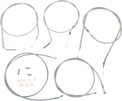 Baron Custom Accessories - Baron Custom Accessories Stainless Cable and Line Kit (+18in.) - BA-8022KT-18