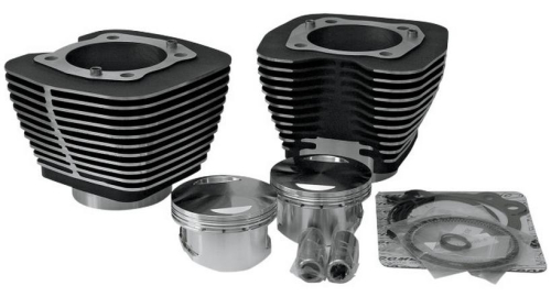 Revolution Performance - Revolution Performance Bolt-On Big Bore Kit (98in. Flat-Top) - Bore 3.938in. - 9.75:1 Compression - Black/Highlighted Fins - 201-111W