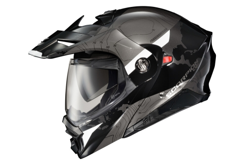 Scorpion - Scorpion EXO-AT960 Topographic Helmet - 96-1028 - Black/White - 3XL