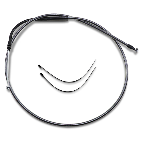 Magnum - Magnum Braided Clutch Control Cable - +2in. - Black Pearl - 42294