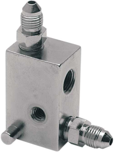 Drag Specialties - Drag Specialties Universal Rear Brake Tee Brake Fitting with Block and Brake Light Switch Hole - 297