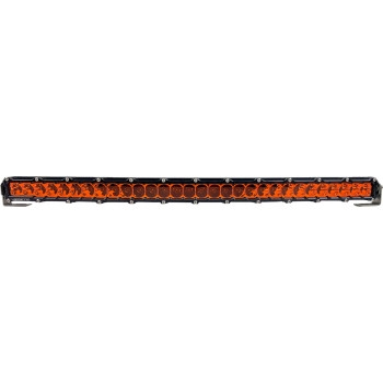 Heretic Studio - Heretic Studio 6-Series Light Bar - 30in. (34in. x 2in. x 1.5in.) - Black Spot Light - Curved with Amber Lens - 53011
