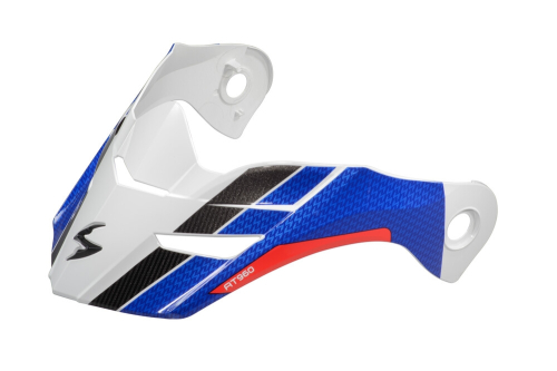 Scorpion - Scorpion Peak Visor for EXO-AT960 Hicks Helmet - White/Blue - 52-960-12