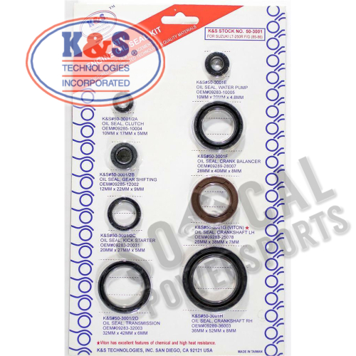 K&S Technologies - K&S Technologies Engine Oil Seal Kit - 50-3001