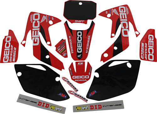 DCOR - DCOR 2020 Geico Honda Complete Graphics Kit - Black - 20-10-200