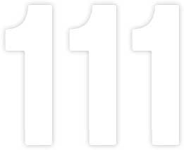 Factory Effex - Factory Effex Pro Numbers 7in. - No. 1 - White - 02-4351