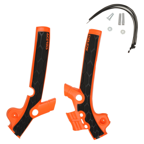 Acerbis - Acerbis X-Grip Frame Guards - Orange/Black - 2449525225