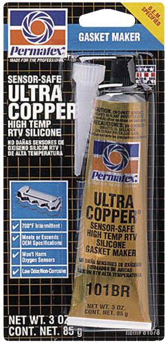 Permatex - Permatex Ultra Copper Silicone Gasket Sealant - 3oz. Tube - 81878