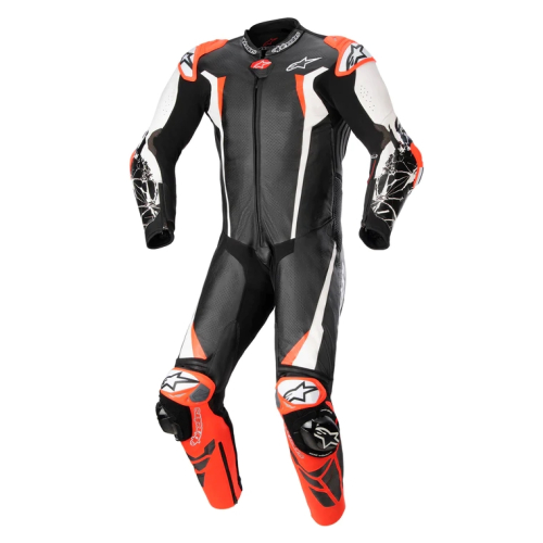 Alpinestars - Alpinestars Racing Absolute V2 Leather Suit - 3156323123148 - Black/White/Red Fluo - 38