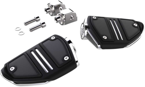 Ciro - Ciro Twin Rail Footrests with M-Eight Softail Driver Mounts - Chrome - 61406