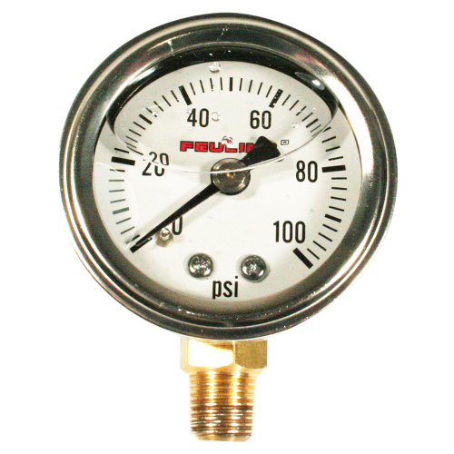Feuling - Feuling Oil Pressure Gauge - Bottom Port - White Face - 9040
