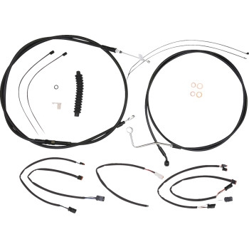 Magnum - Magnum XR Black Dot Handlebar Installation Kit - 12in-14in. - Black Fittings - 4861021