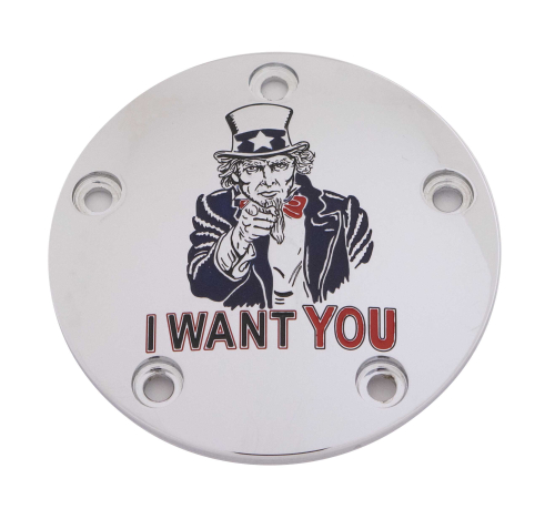 Custom Engraving LTD - Custom Engraving LTD Patriotic Points Cover for Uncle Sam - Chrome - TC - PATR10-04