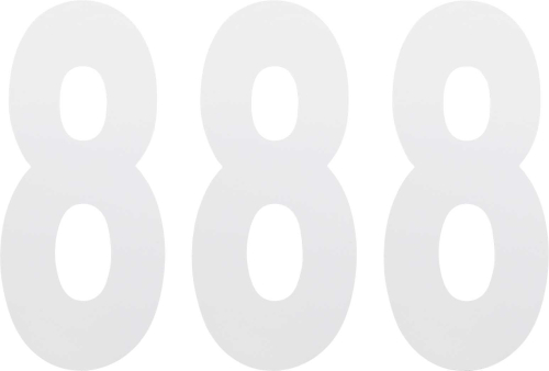 Factory Effex - Factory Effex Standard Numbers 8in. - White - No. 8 - 02-4488