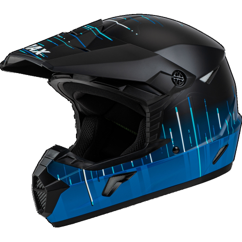 G-Max - G-Max MX-46Y Frequency Youth Helmet - D3465110 - Matte Black/Blue - Small