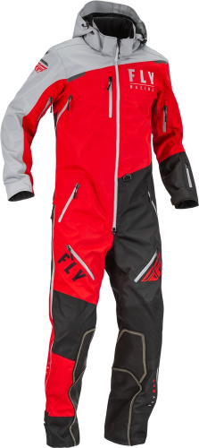 Fly Racing - Fly Racing Cobalt Snowbike Monosuit Shell - 470-4357M - Red/Gray - Medium