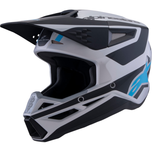 Alpinestars - Alpinestars SM3 Heat Helmet - 8301026-1949-XS - Silver/Blue/Black Matte - X-Small