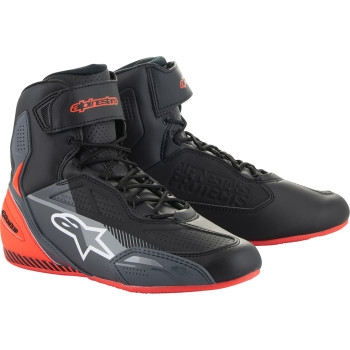 Alpinestars - Alpinestars Faster-3 Riding Shoes - 2510219-1130-10.5 - Black/Gray/Red - 10.5