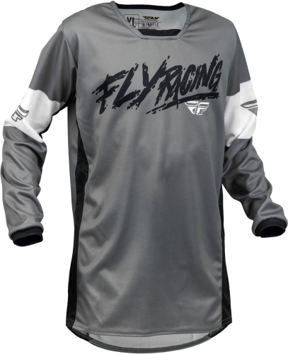 Fly Racing - Fly Racing Kinetic Khaos Youth Jersey - 376-421YM - Gray/Black/White - Medium