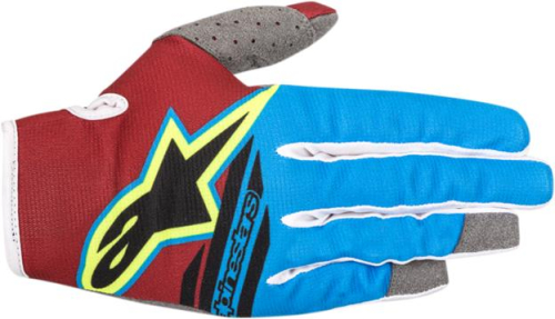 Alpinestars - Alpinestars Radar Flight Gloves - 3561818-3066-SM - Rio Red/Aqua/Yellow Fluo - Small