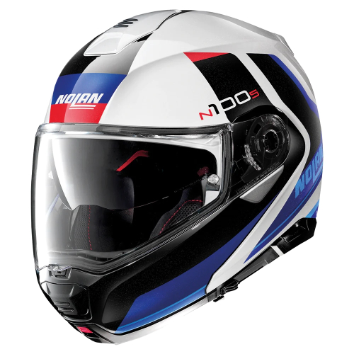 Nolan - Nolan N100-5 Hilltop Helmet - N155275630495 - Metal White/Blue/Red - Small