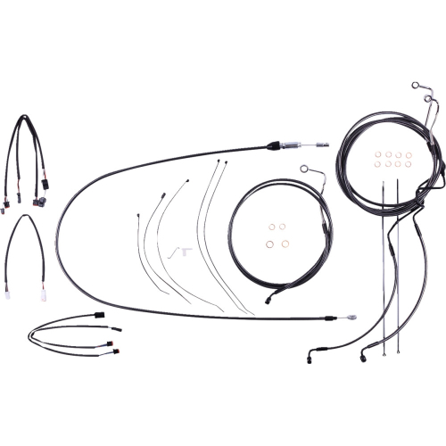 Magnum - Magnum Black Pearl Handlebar Installation Kit for 15in-17in. Ape - 4871202