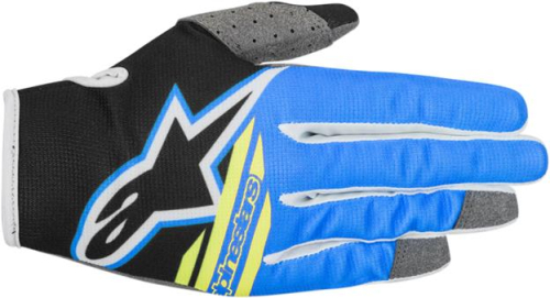 Alpinestars - Alpinestars Radar Flight Youth Gloves - 3541818-1175-MD - Black/Aqua/Yellow Fluo - Medium