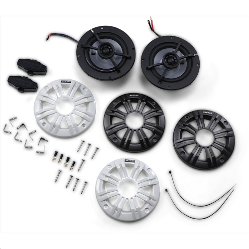 KICKER - KICKER All Weather Coaxial 4in. Speakers with 1/2in. - 4ohm - 50W RMS Power Handling - 45KM44