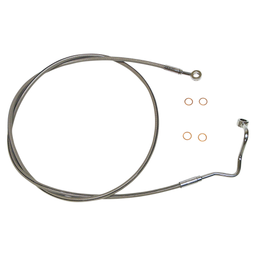 Magnum - Magnum Clear Coated XR Stainless Upper Front Brakeline Kit - 64in. Total Length - SSC1415-69