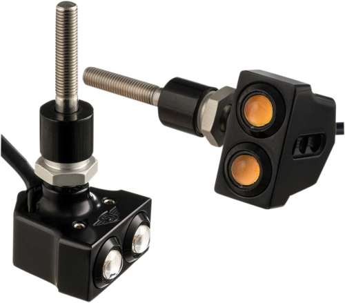 Joker Machine - Joker Machine Rat Eye LED Dual Mirror Mount Turn Signals - Gloss Black - 05-216B