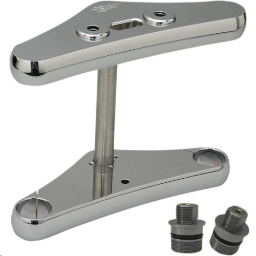 Pro-One Performance - Pro-One Performance 41mm Blind Top Triple Tree without Lights - 0 Deg. Rake - Chrome - 107100