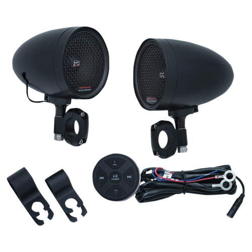 Kuryakyn - Kuryakyn Road Thunder Speaker Pods with Bluetooth Audio Controller by MTX - Black - 2713