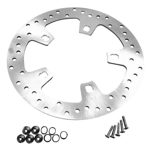 Bikers Choice - Bikers Choice Drilled Brake Rotor with Hardware - Stainless - 482592