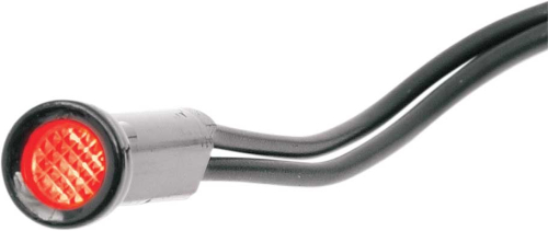 Drag Specialties - Drag Specialties Snap-In Indicator Light - Red Pursuit Indicator - Black Bezel - 160903