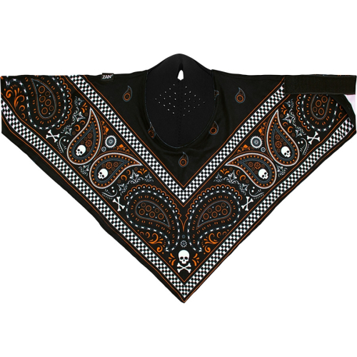 Zan Headgear - Zan Headgear SportFlex Series Neodanna - NEOL197 - Black/Orange Classic Bandanna - OSFM