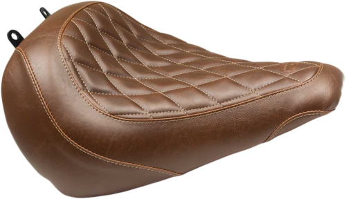 Mustang - Mustang Wide Tripper Solo Seat - Diamond Stitch - Brown - 83023