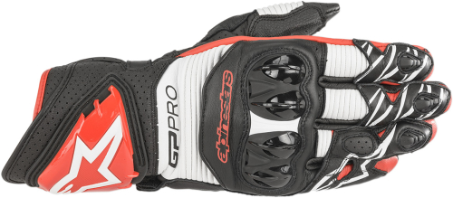Alpinestars - Alpinestars GP Pro R3 Gloves - 3556719-1304-M - Black/White/Bright Red - Medium