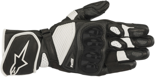 Alpinestars - Alpinestars SP-1 V2 Leather Gloves - 3558119-12-XL - Black/White - X-Large