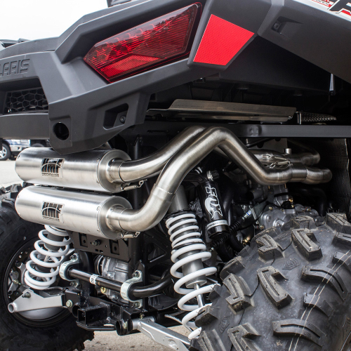 HMF Engineering - HMF Engineering Titan XL Series Dual Full System - Center Mount - Brushed - 035596636071