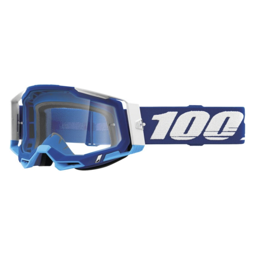 100% - 100% Racecraft 2 Goggles - 50009-00002 - Blue / Clear Lens - OSFM